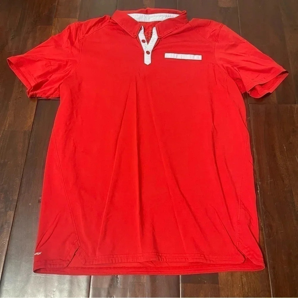 Oakley Golf Polo Red Mens XL
